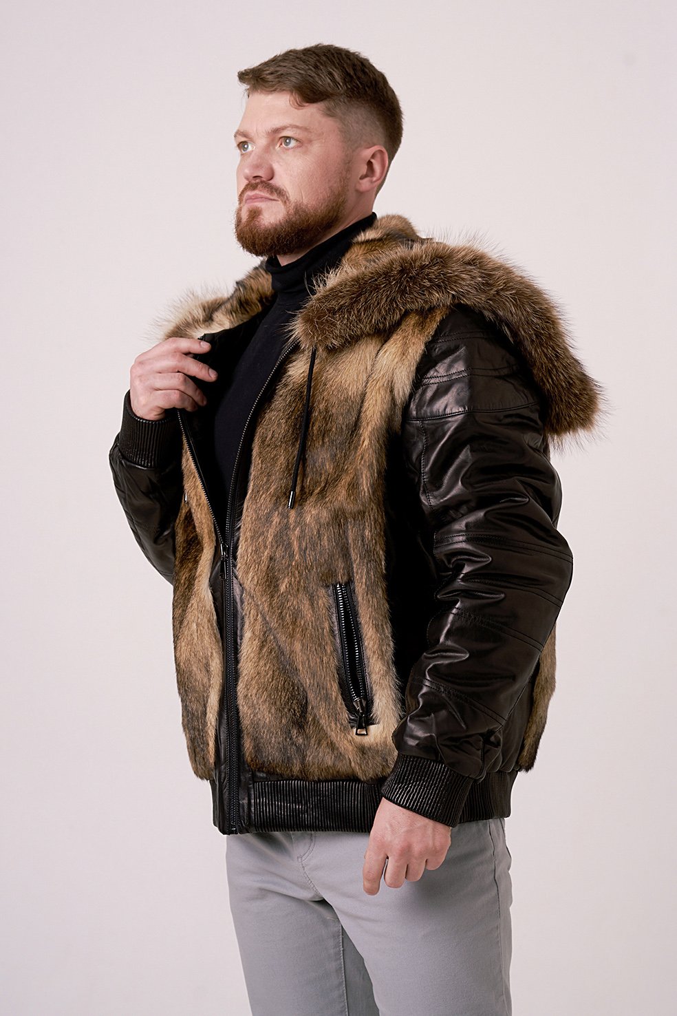 Куртка с мехом мужская
