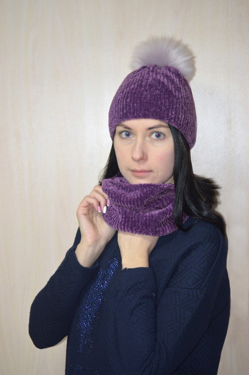 Шапка и снуд из пряжи Лана Гато