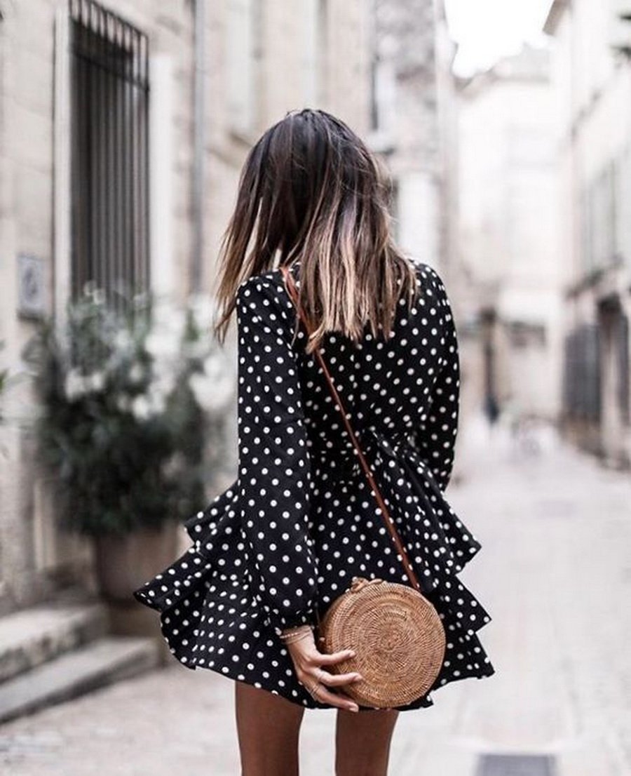 Шифоновое платье со свитером