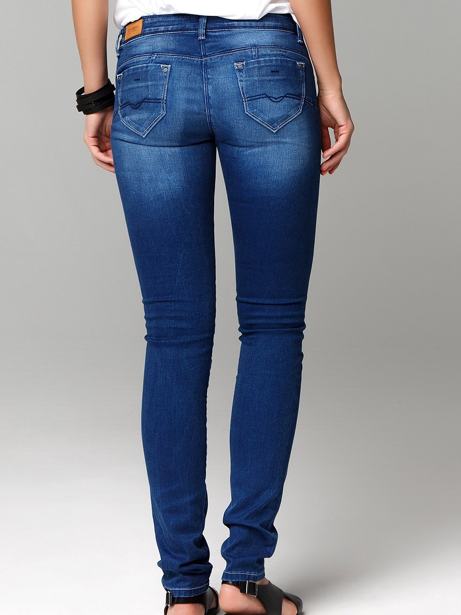 Женские джинсы с карманами хулиганами