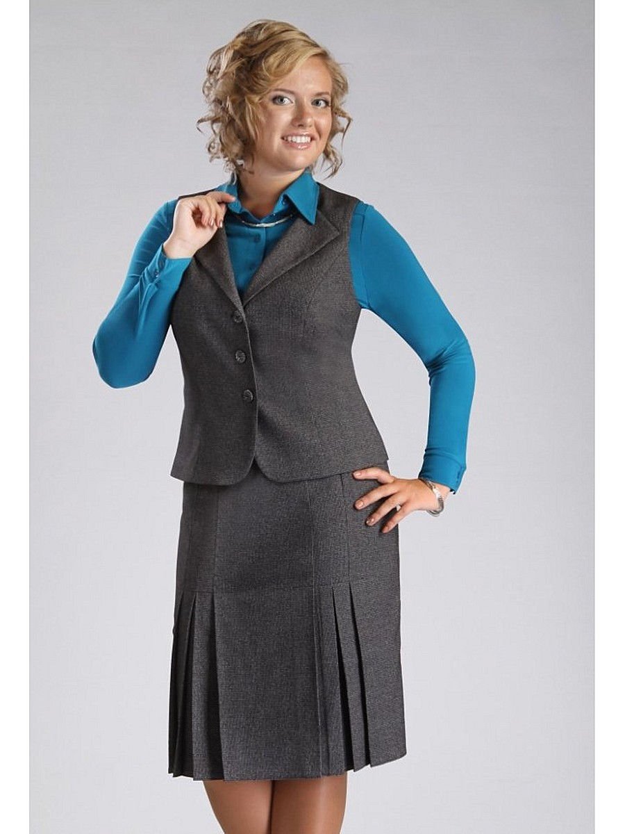 Костюм офисный женский в клетку