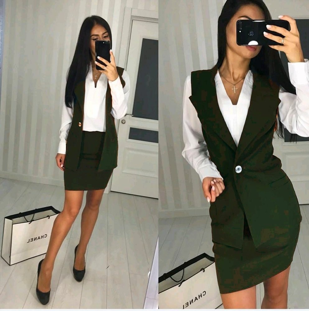 Жилет с юбкой