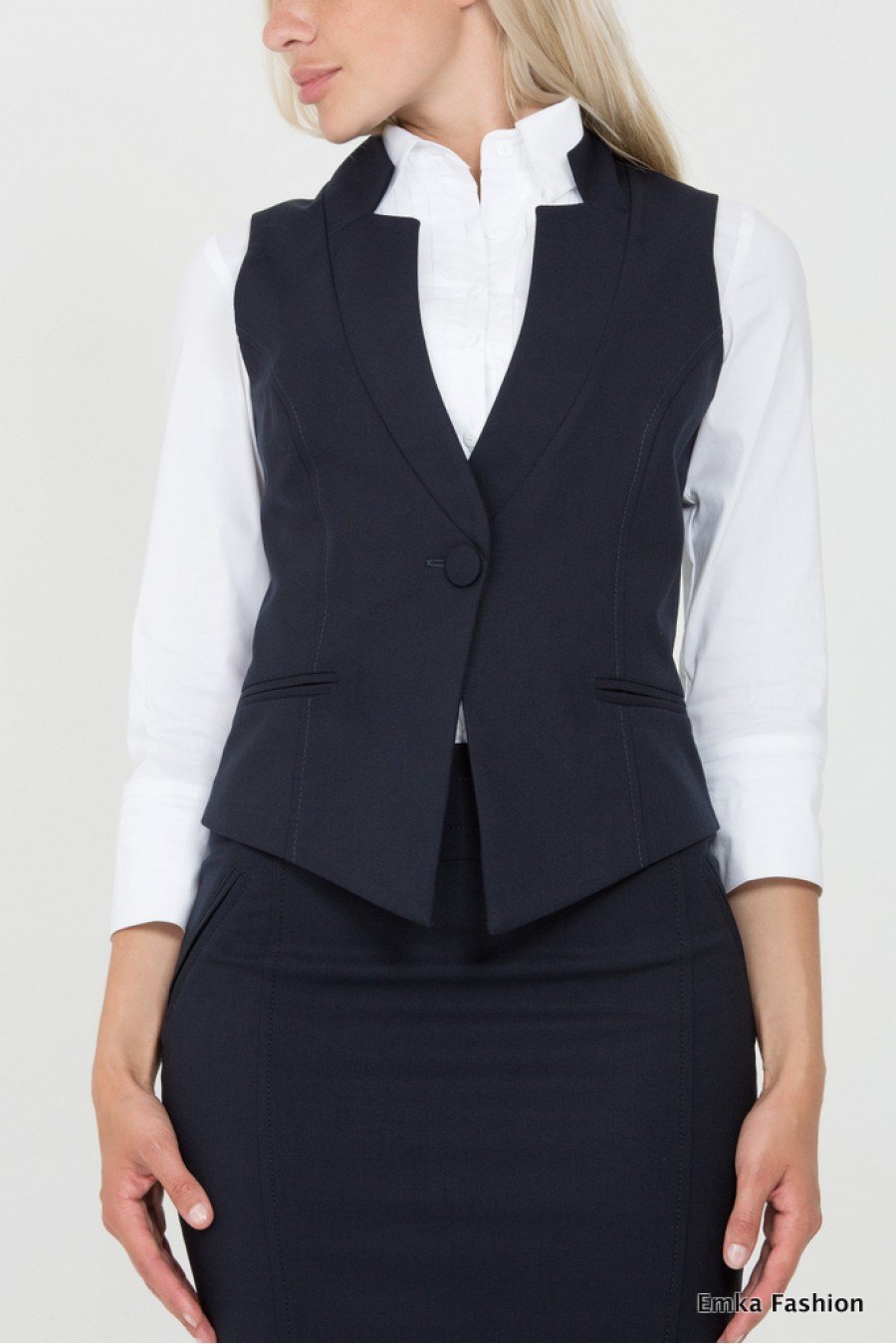 Жилетка женская классическая с юбкой