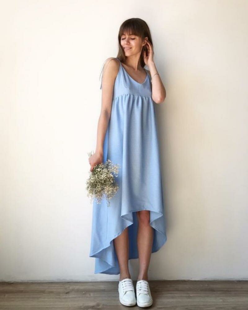 Платье из старых джинсов