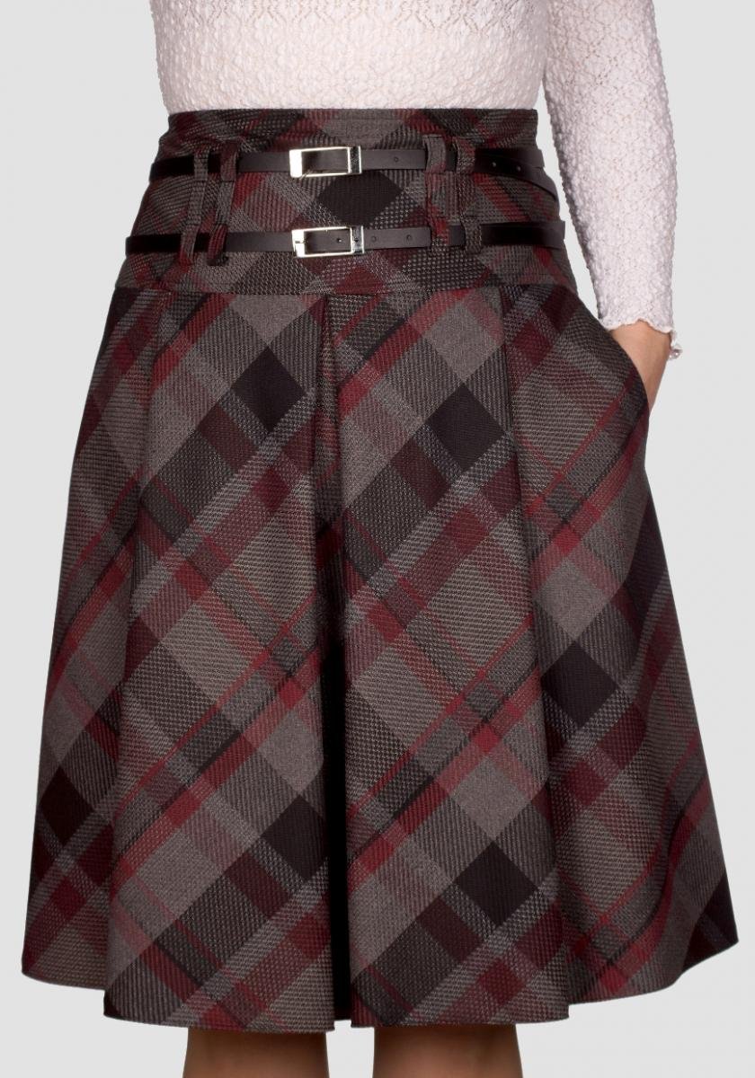 Теплая юбка из драпа