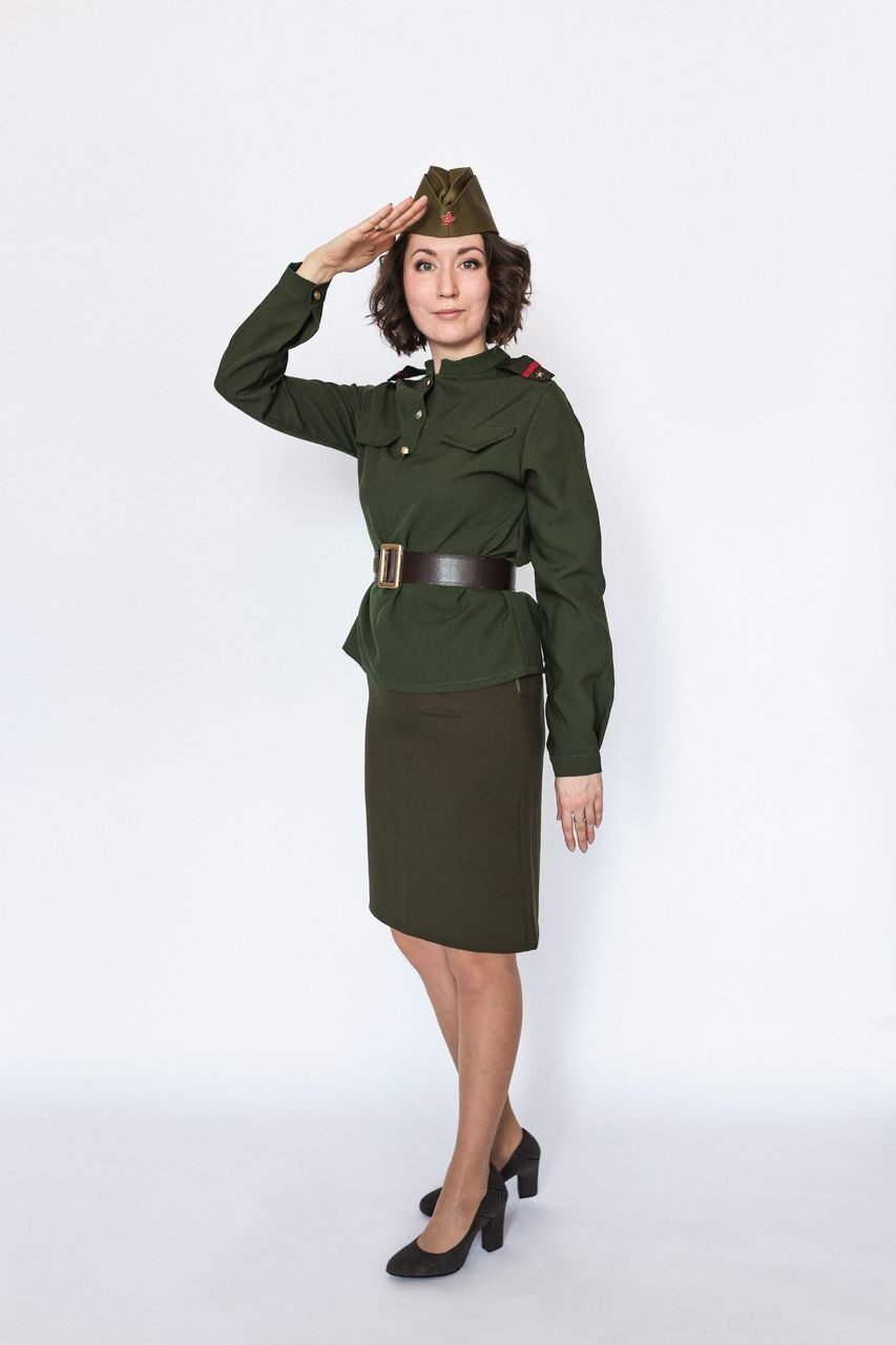 Военная форма для девушек на 9 мая