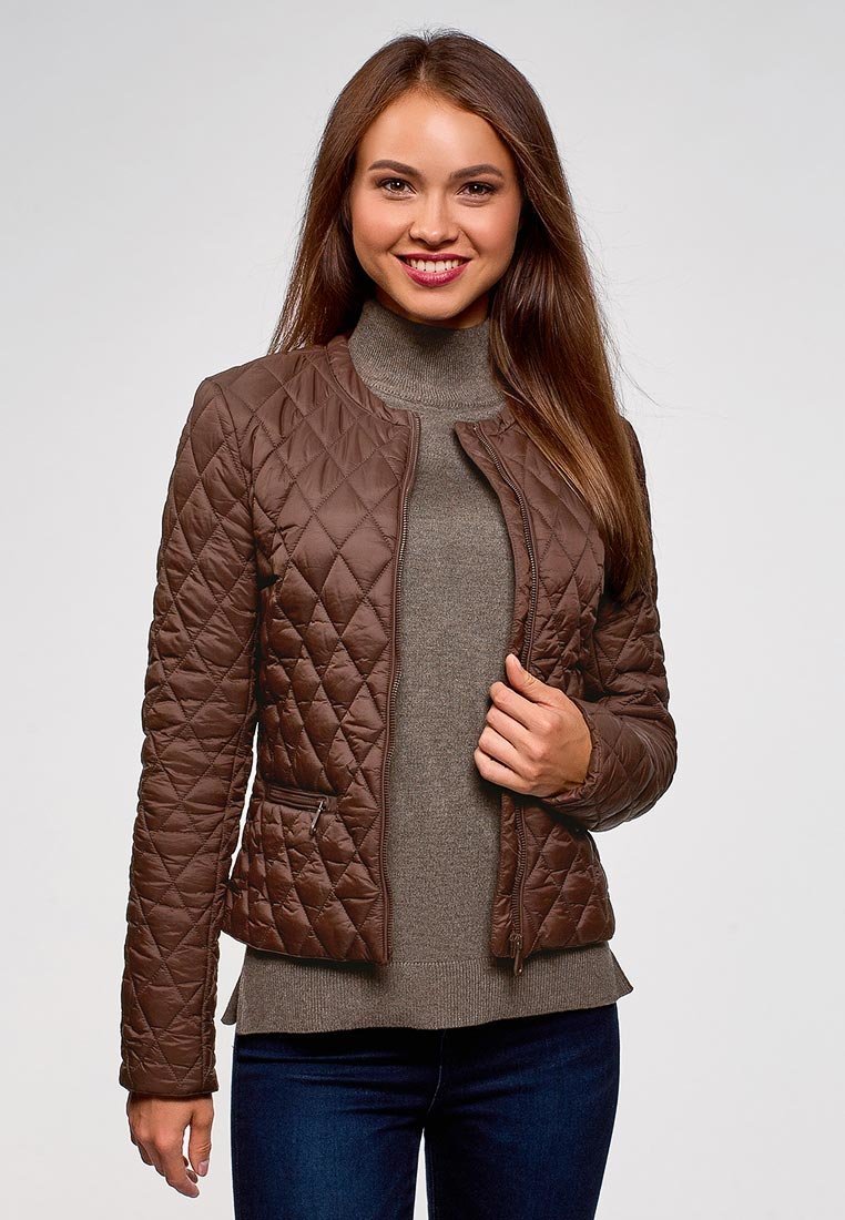 Fransa стеганная утепленная синяя куртка женская