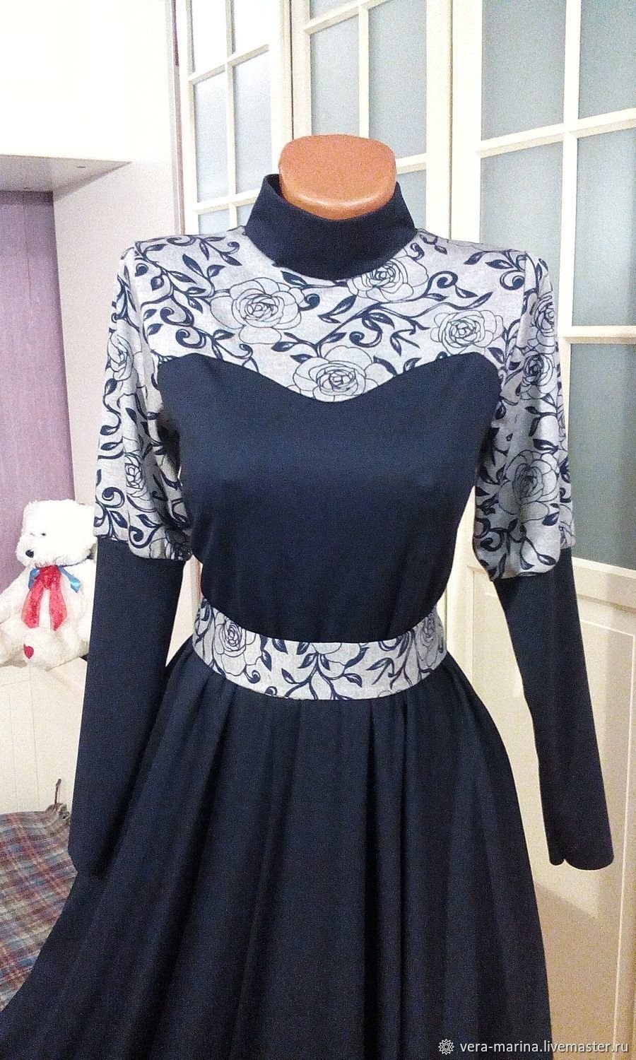 Комбинированные туники из разных тканей