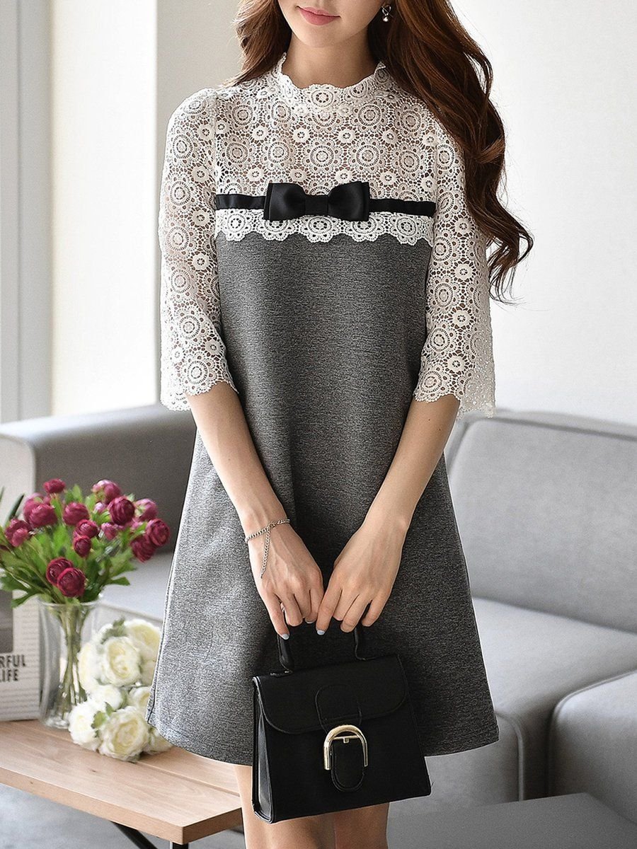 Комбинированные платья вязания плюс ткань для кукол