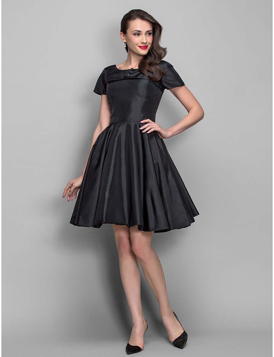 Платье чёрное в пол Тафта