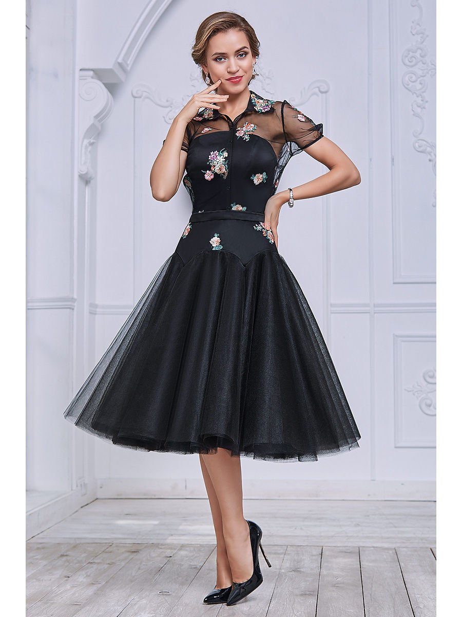 Вечернее платье из тафты