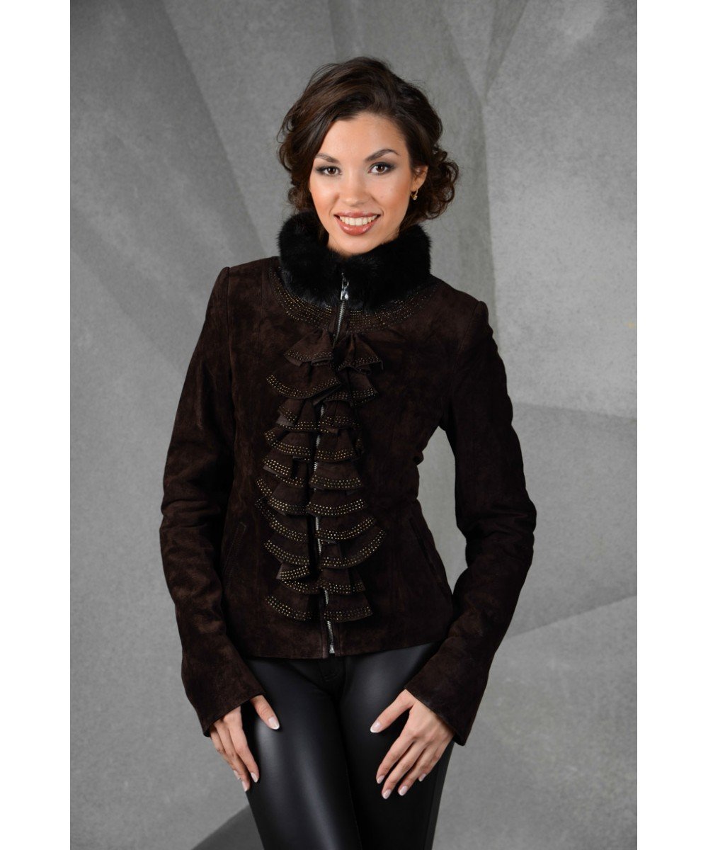 Замшевая куртка с норкой МОСМЕХА