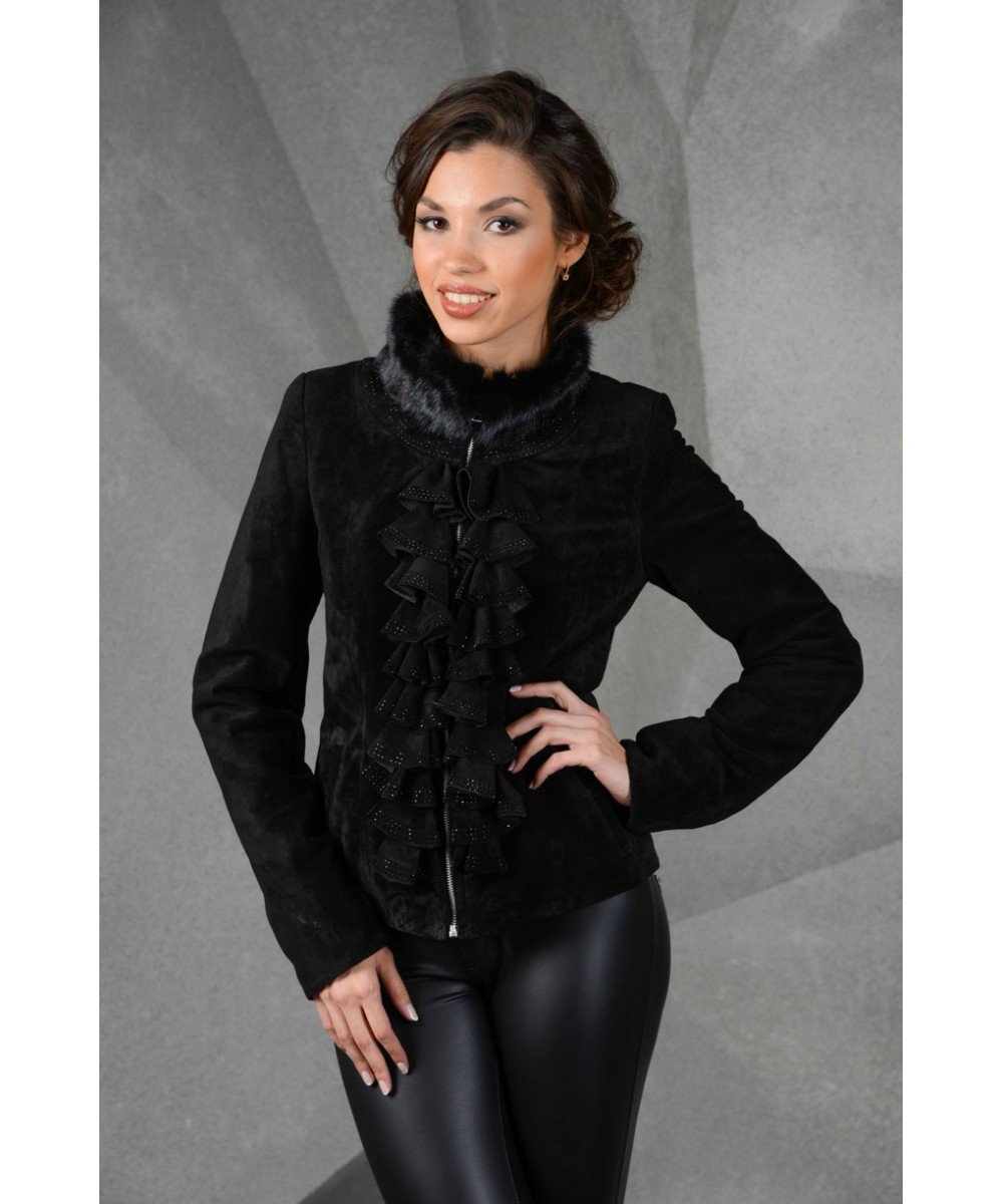 Корейская куртка мехом наружу