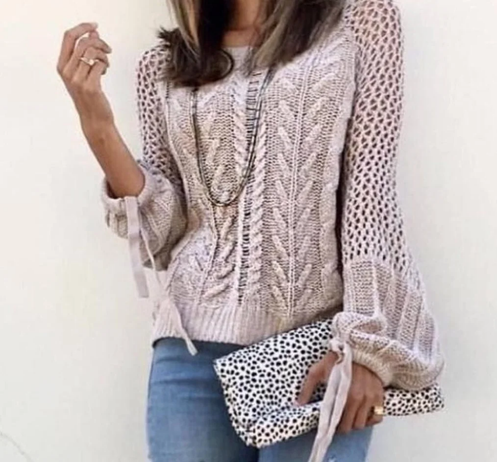 Вязаные пуловеры в стиле пэчворк