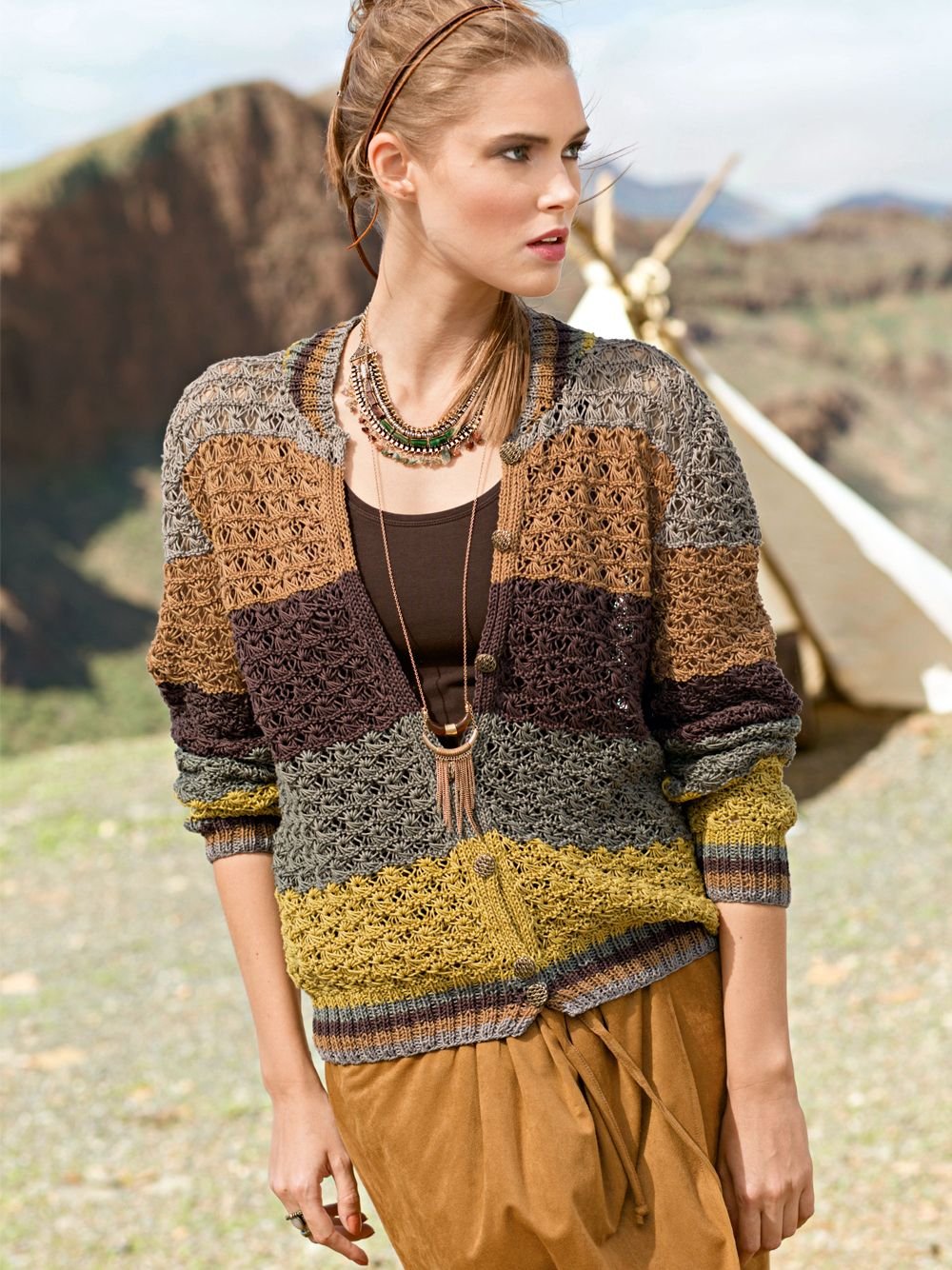 Комбинированная блузка крючок и ткань