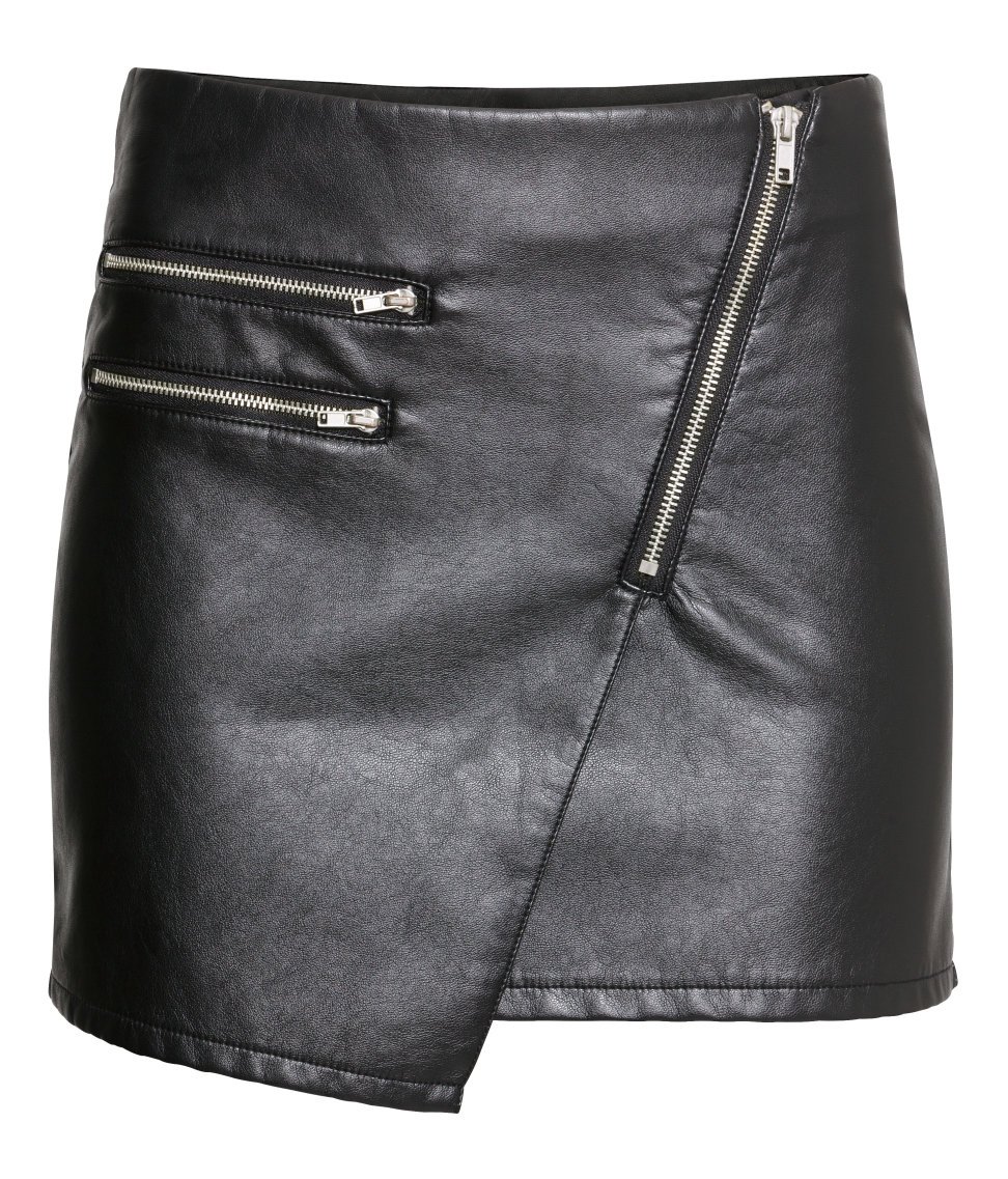 Юбка Zara Basic кожаная