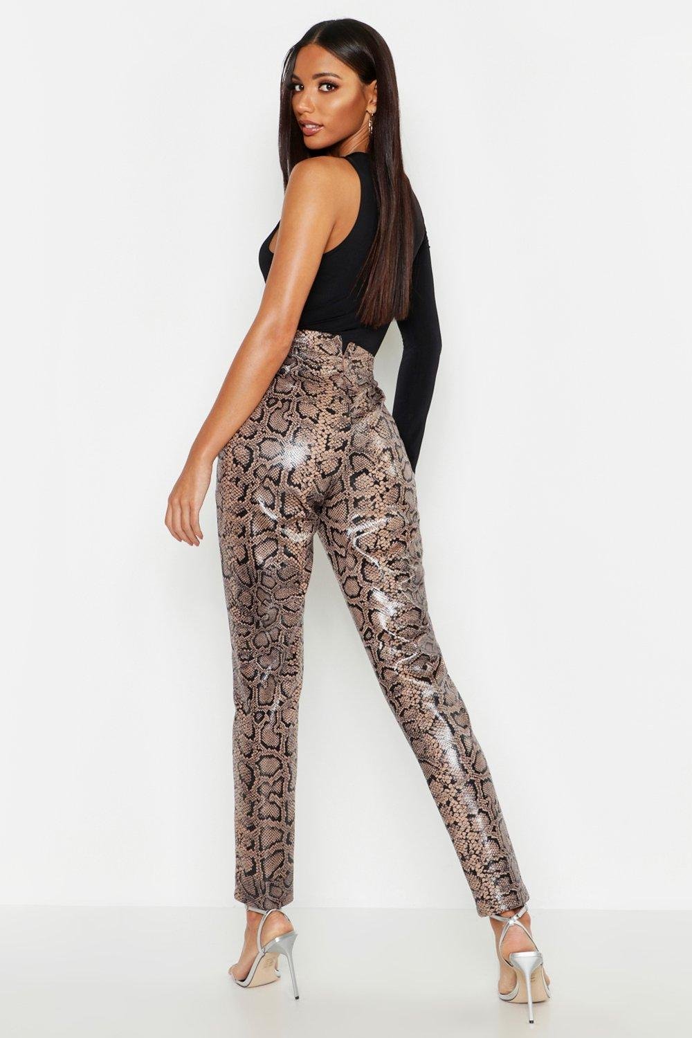 Zara брюки змеиная кожа
