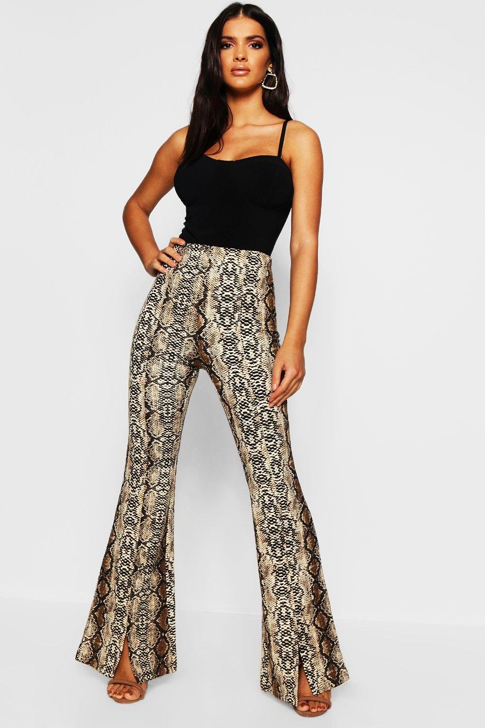 Брюки Zara шифон змеиный принт