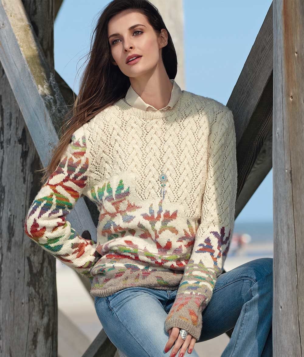 Свитер из остатков пряжи