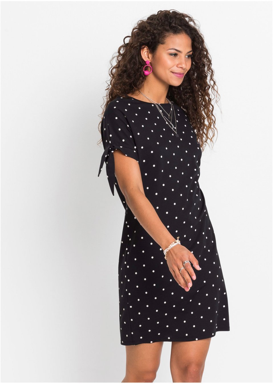 Платье в сетку черное