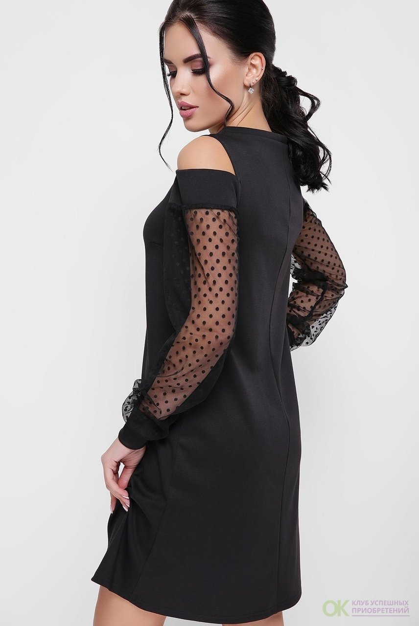 Платье с сеткой сверху