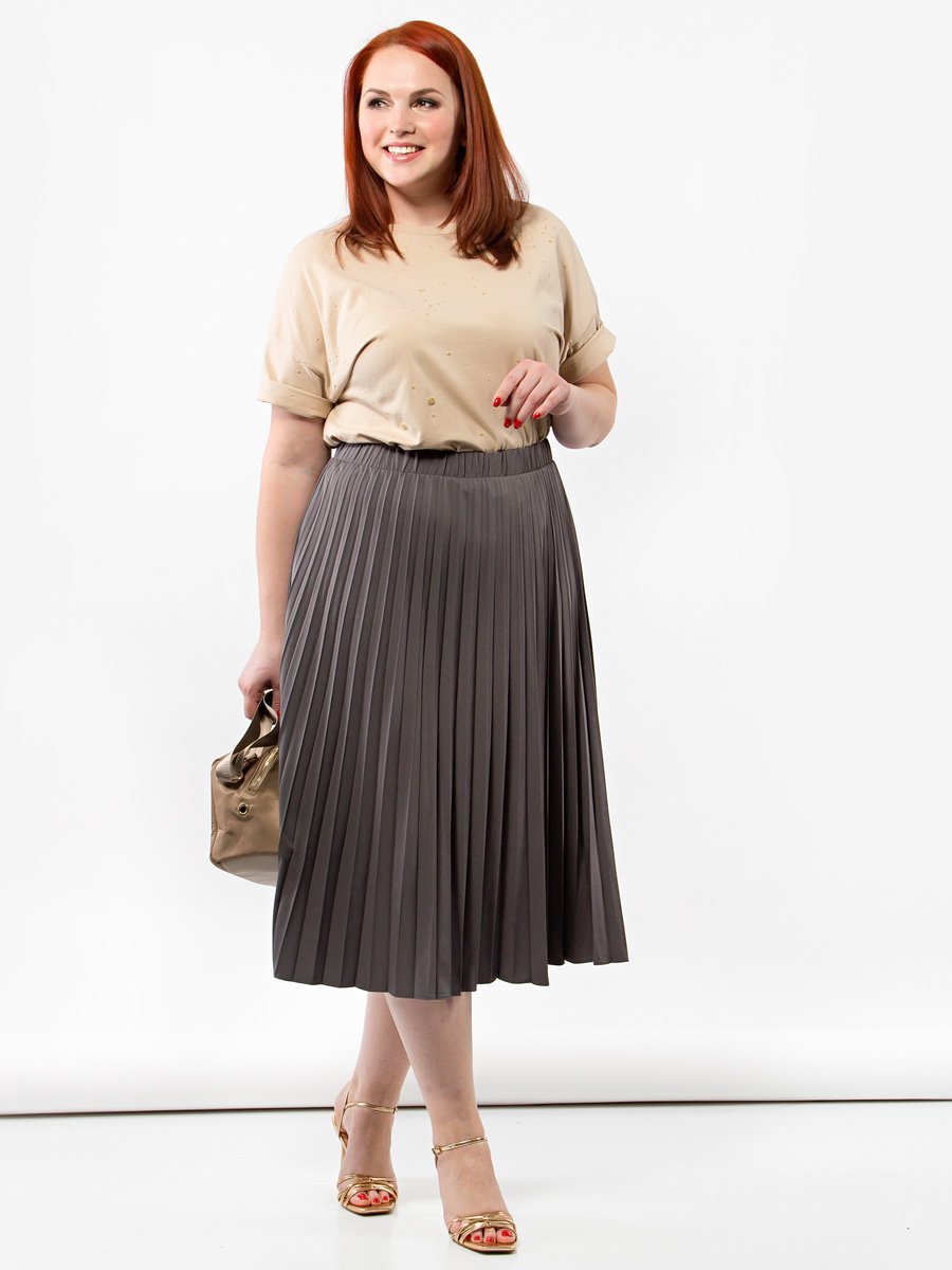 Плиссированные юбки для полных