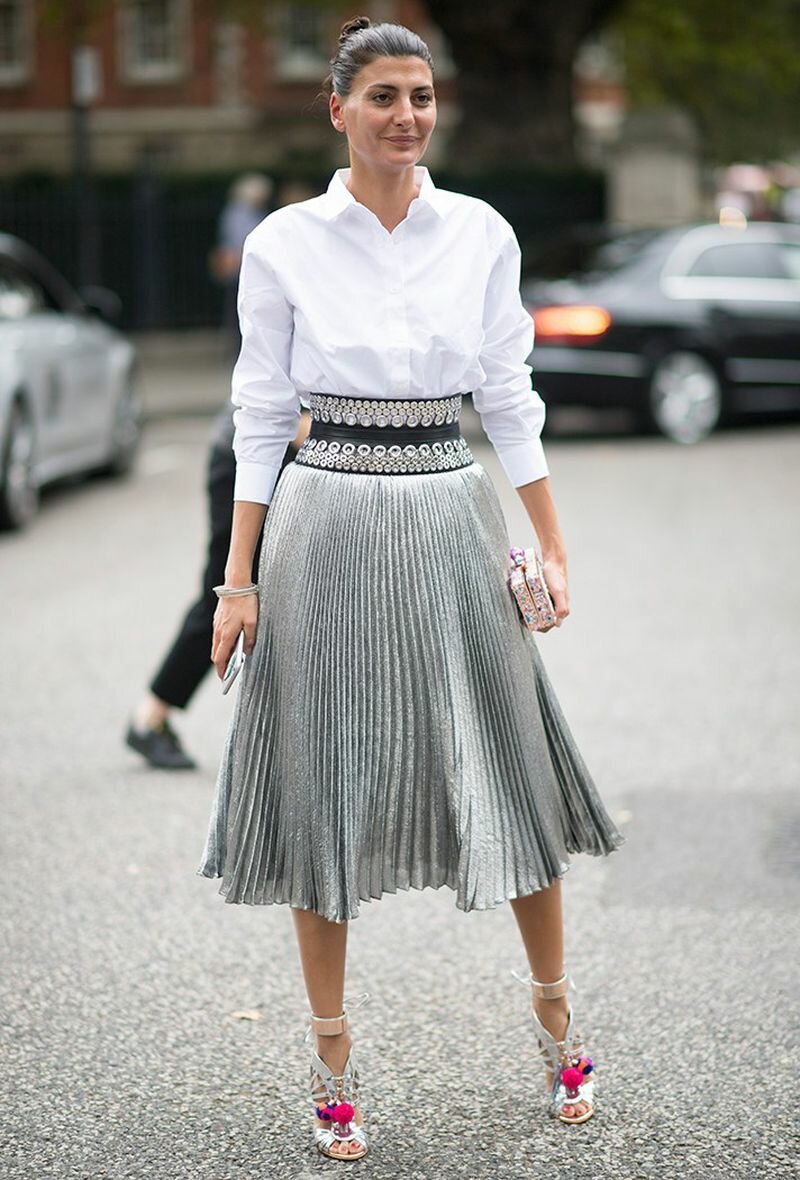 Юбка плиссе на полных девушках