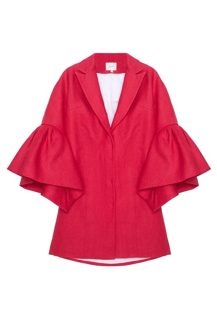 Пальто с рукавами фонариками