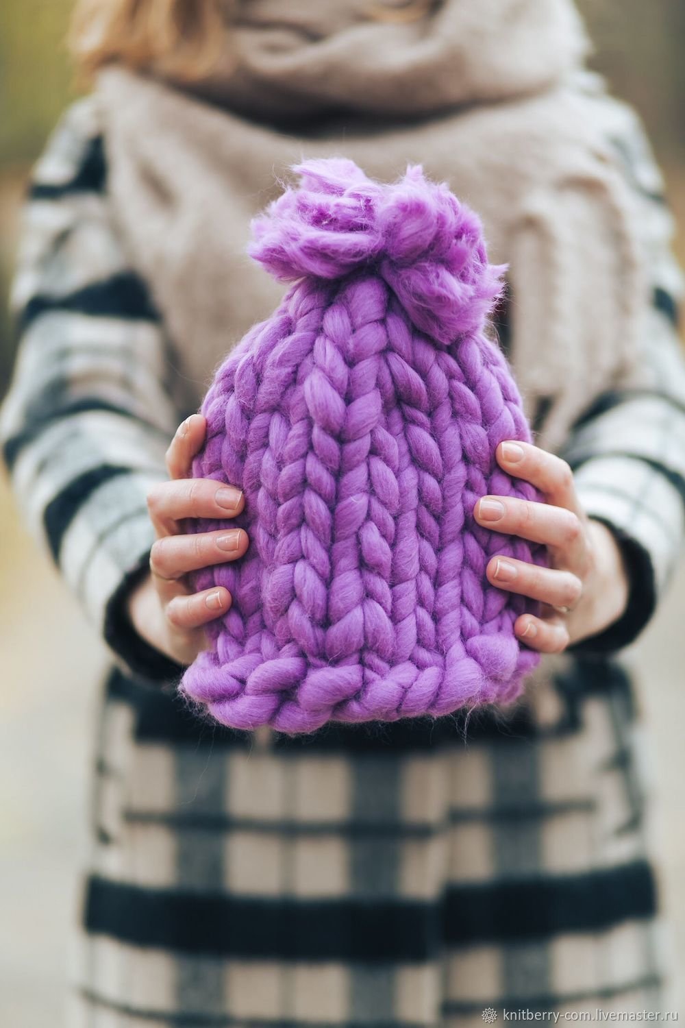 Толстая пряжа для шапки