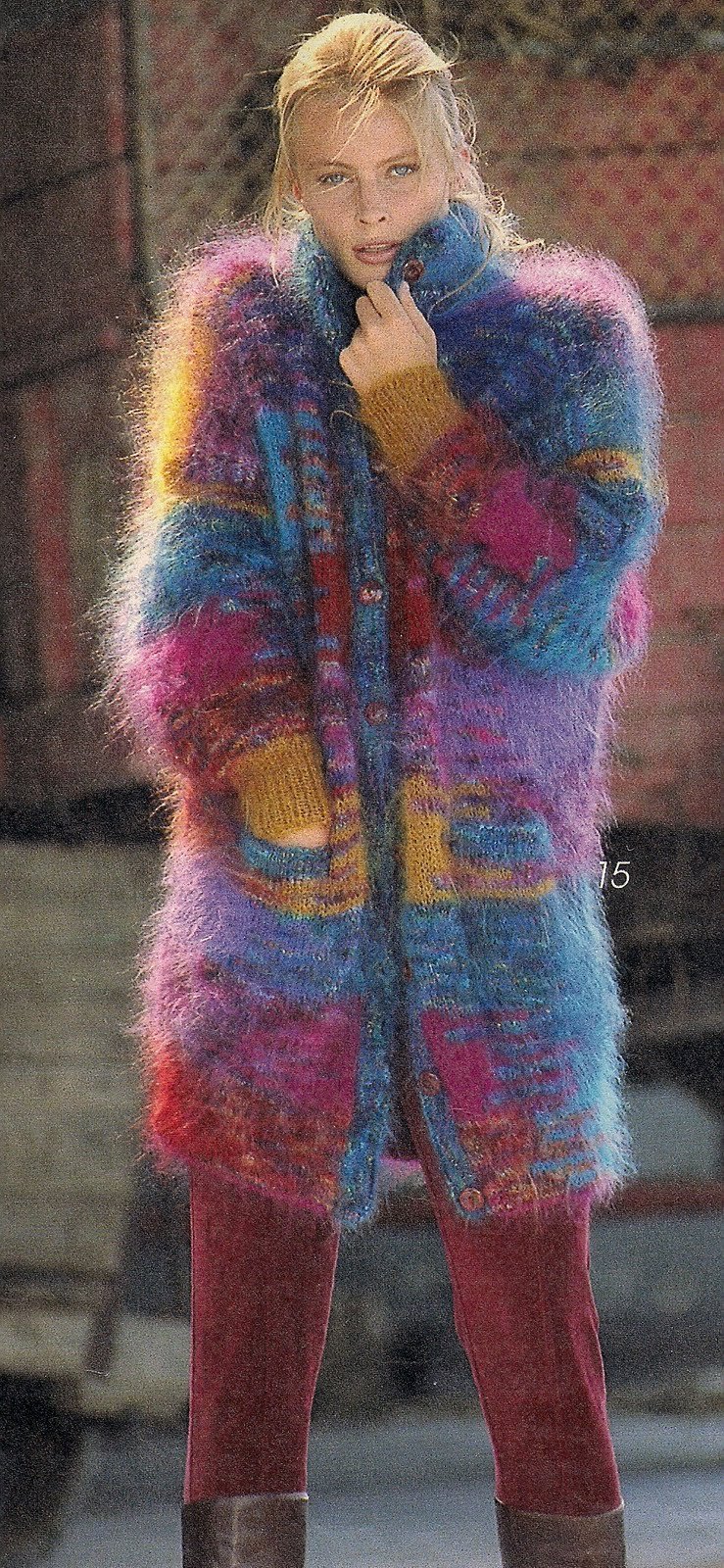 Мохеровый кардиган