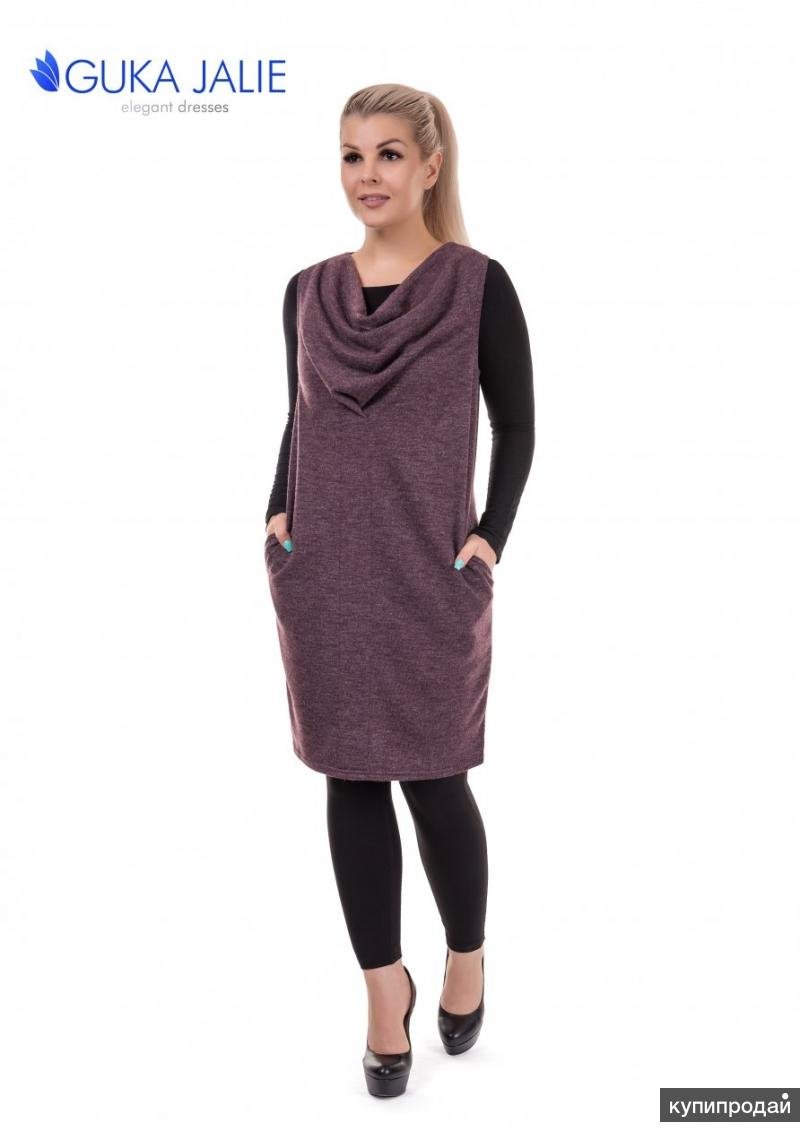 Платье с драпировкой на талии