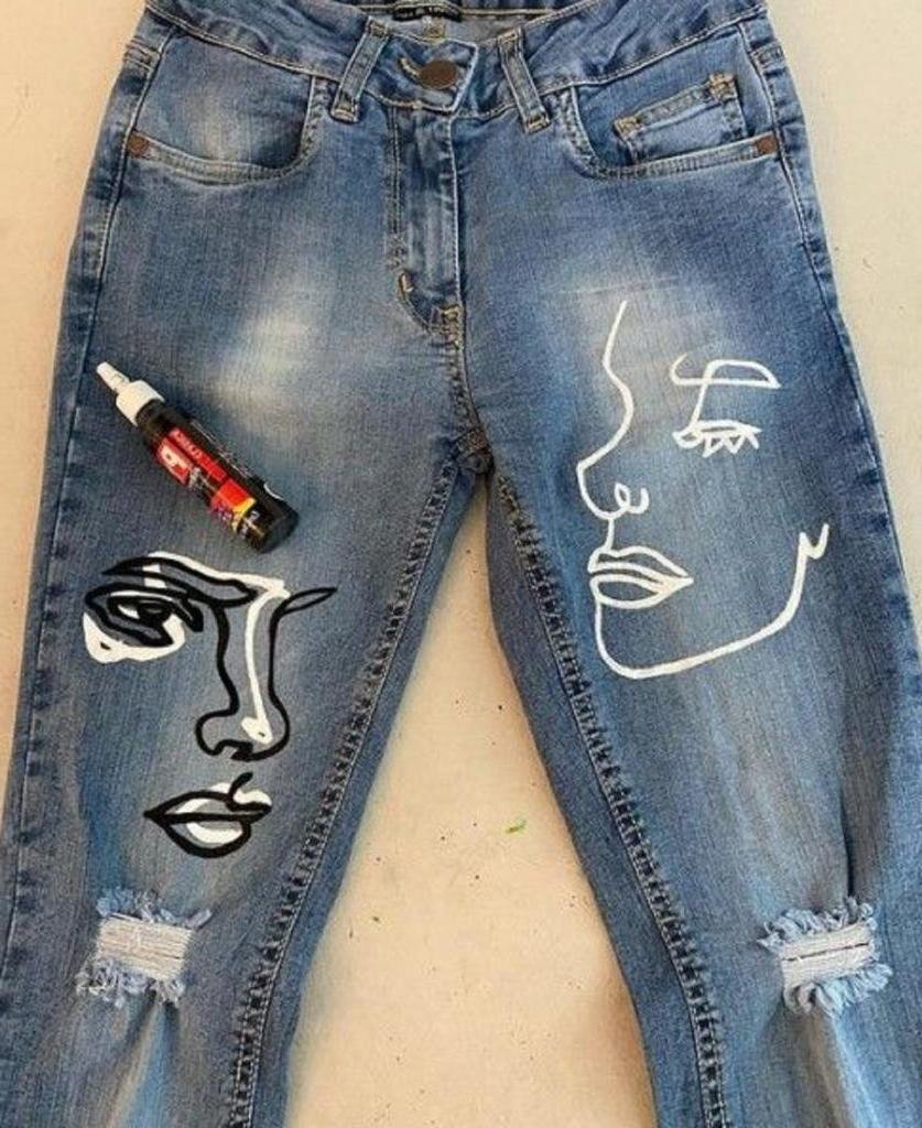 Разрисованные джинсы