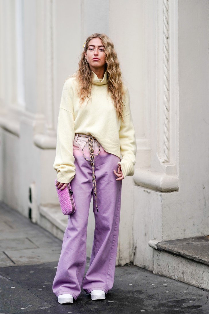 Лавандовый пиджак с чем