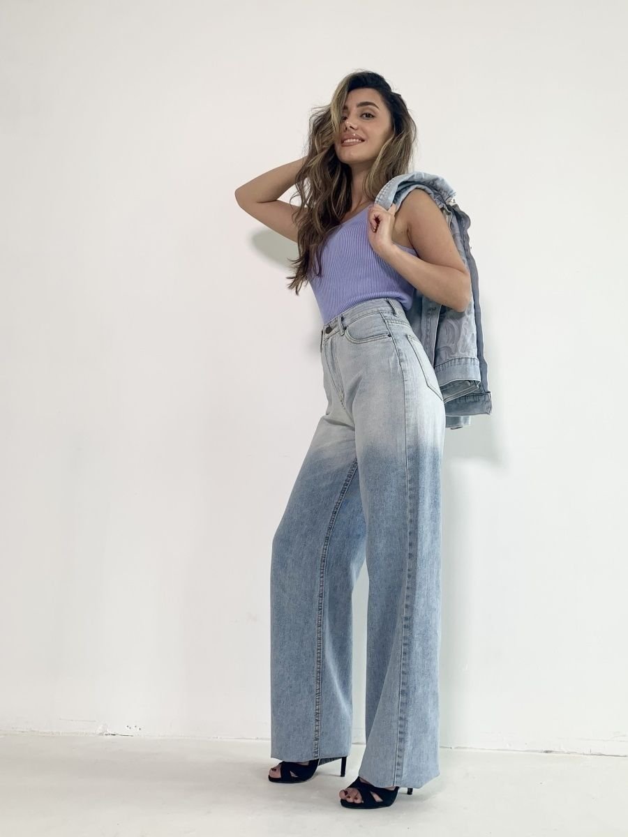 Палаццо клеш джинсы