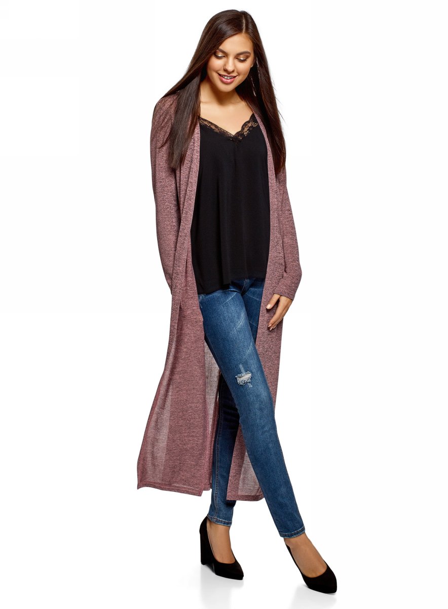 Трикотажная туника с разрезами по бокам