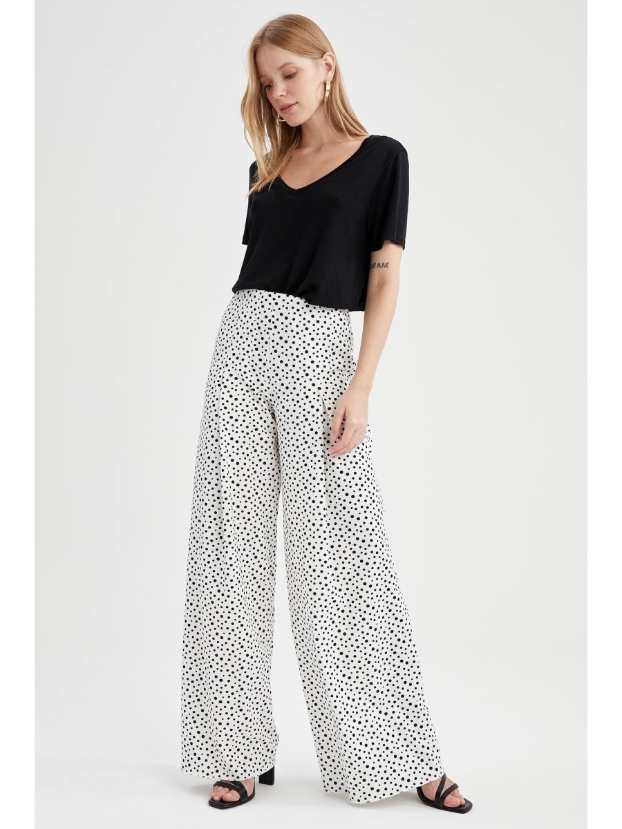 Брюки палаццо лайм