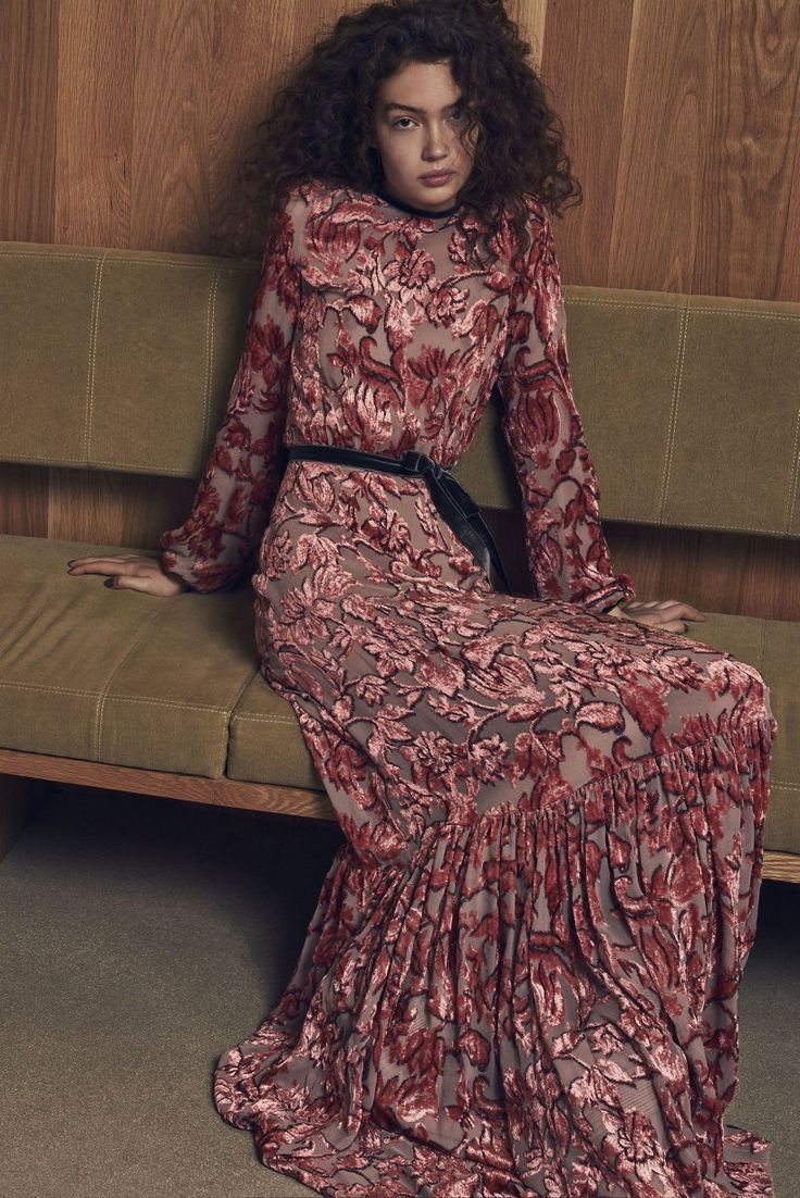 BGN бархат-велюр платье макси