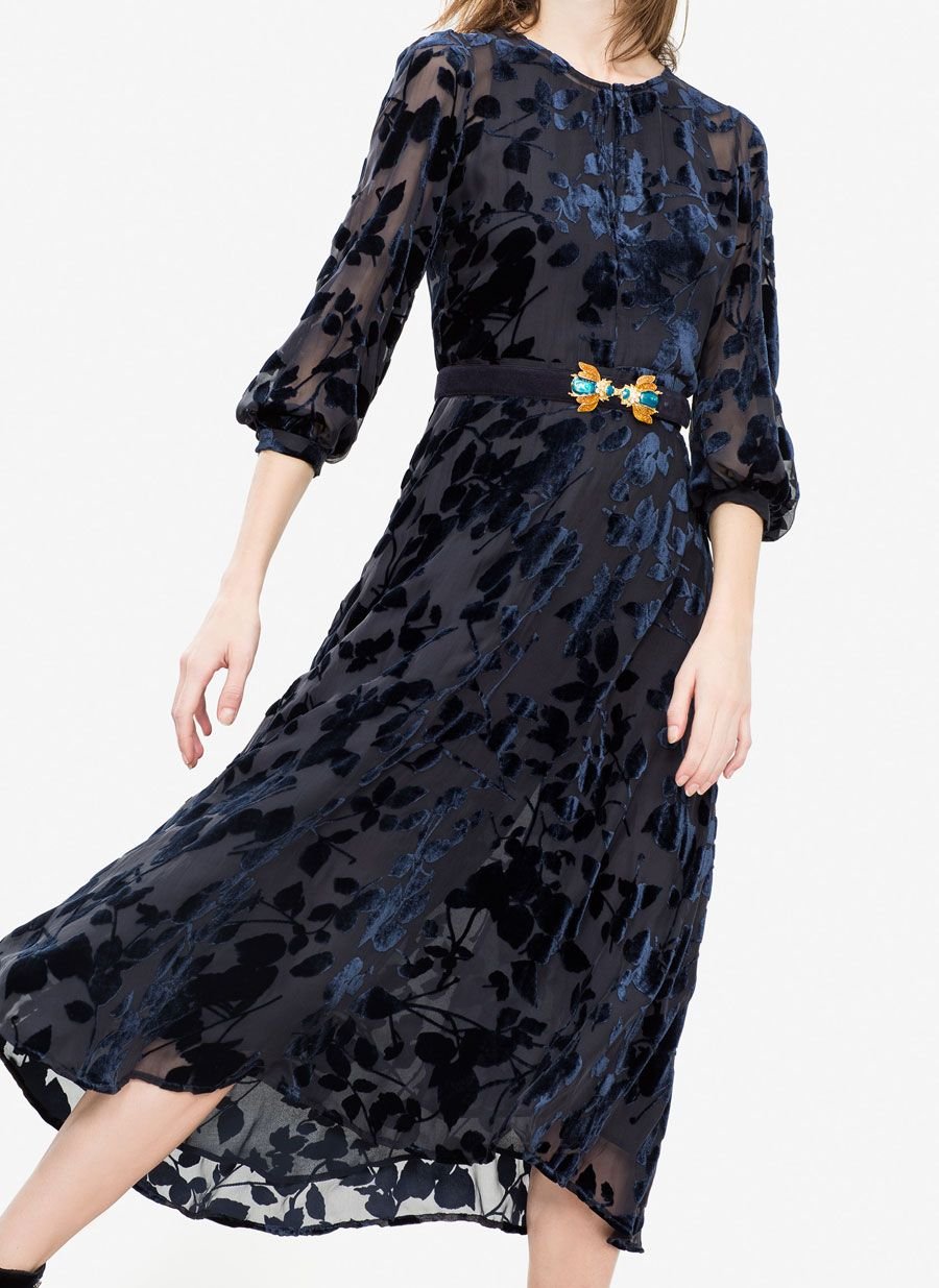 Платье uterque черное бархатное