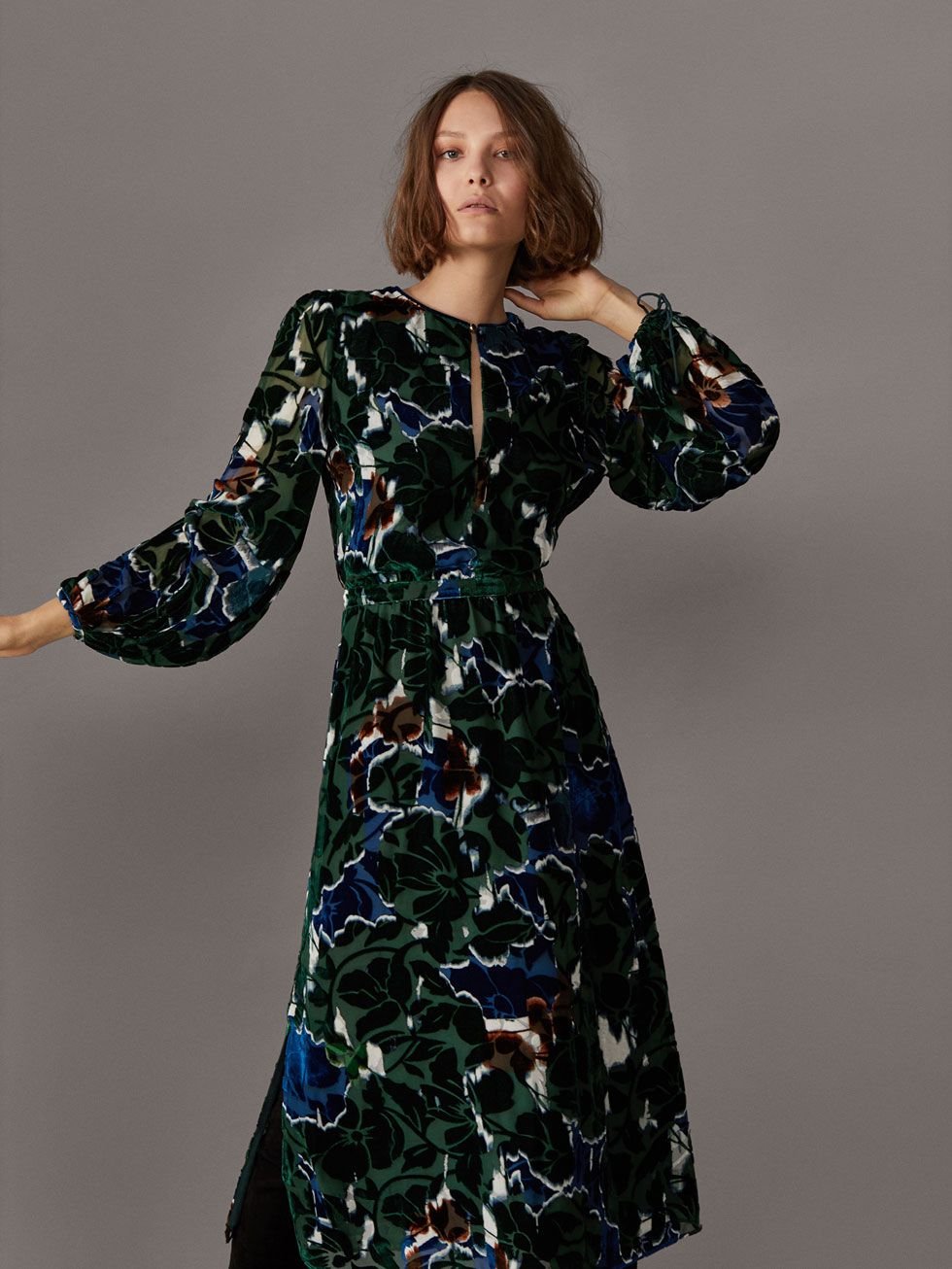 Платье панбархат на шифоне