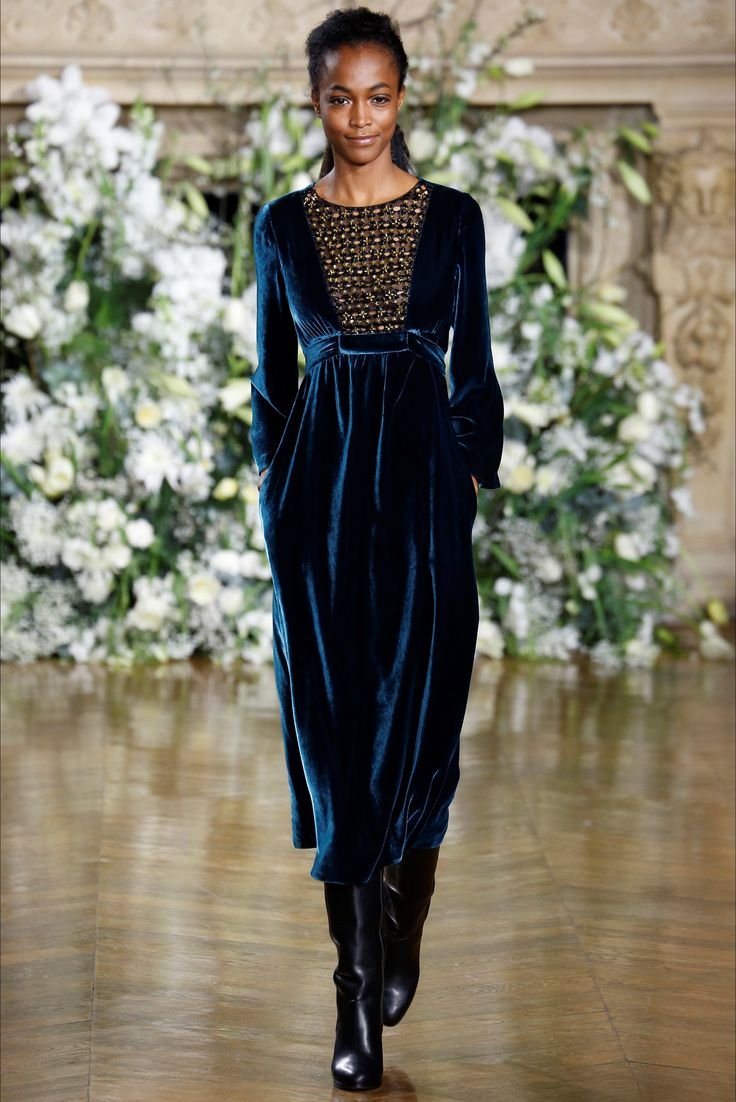 Платье панбархат комбинированный с бархатом