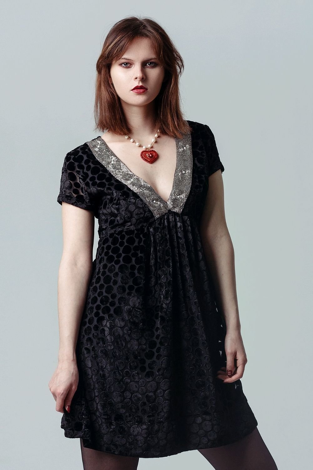 Платье из бархата