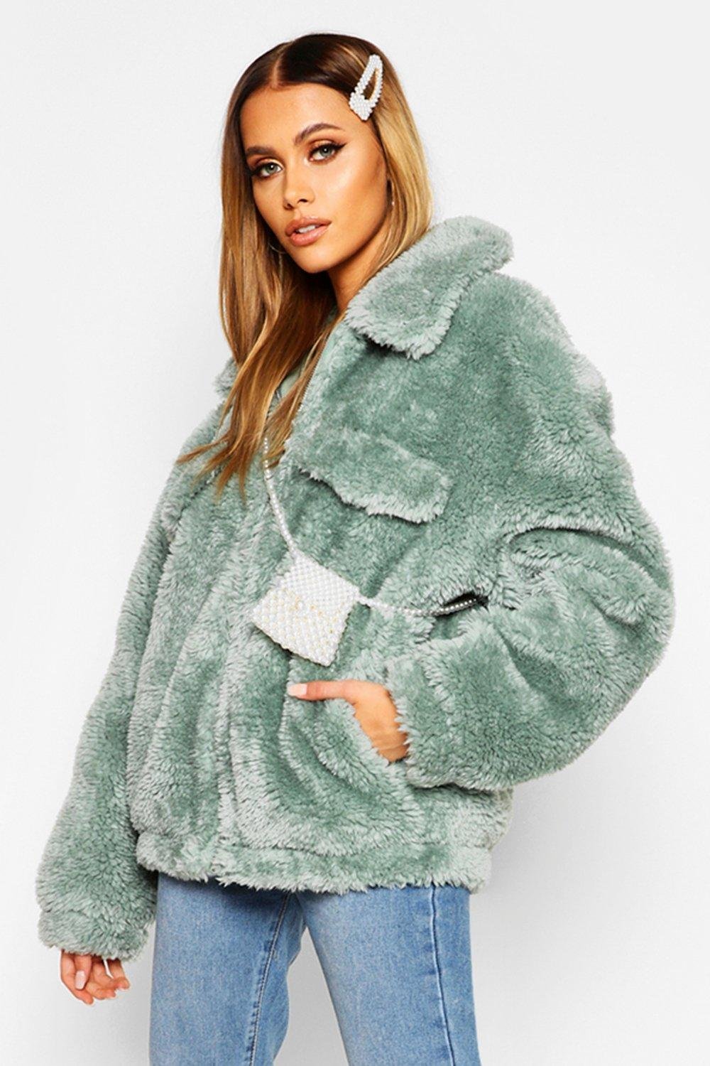 Zara куртка из искусственной овчины