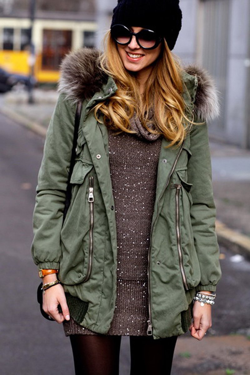 Пуховики женские зимние модные