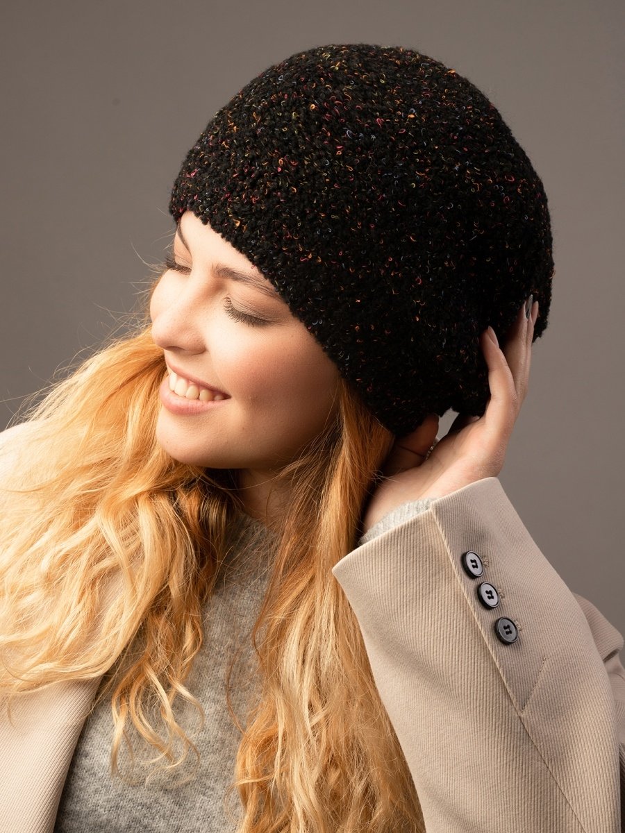 Шапка кубанка женская вязаная