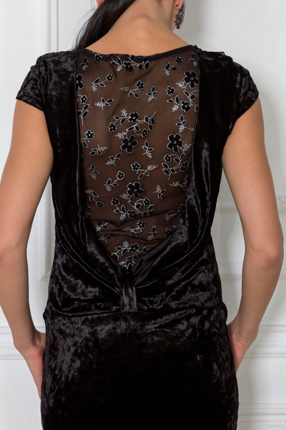 Платье из панбархата на шифоне