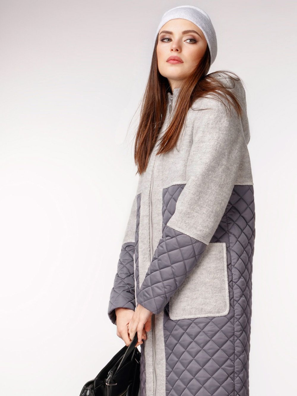 Комбинированное пальто