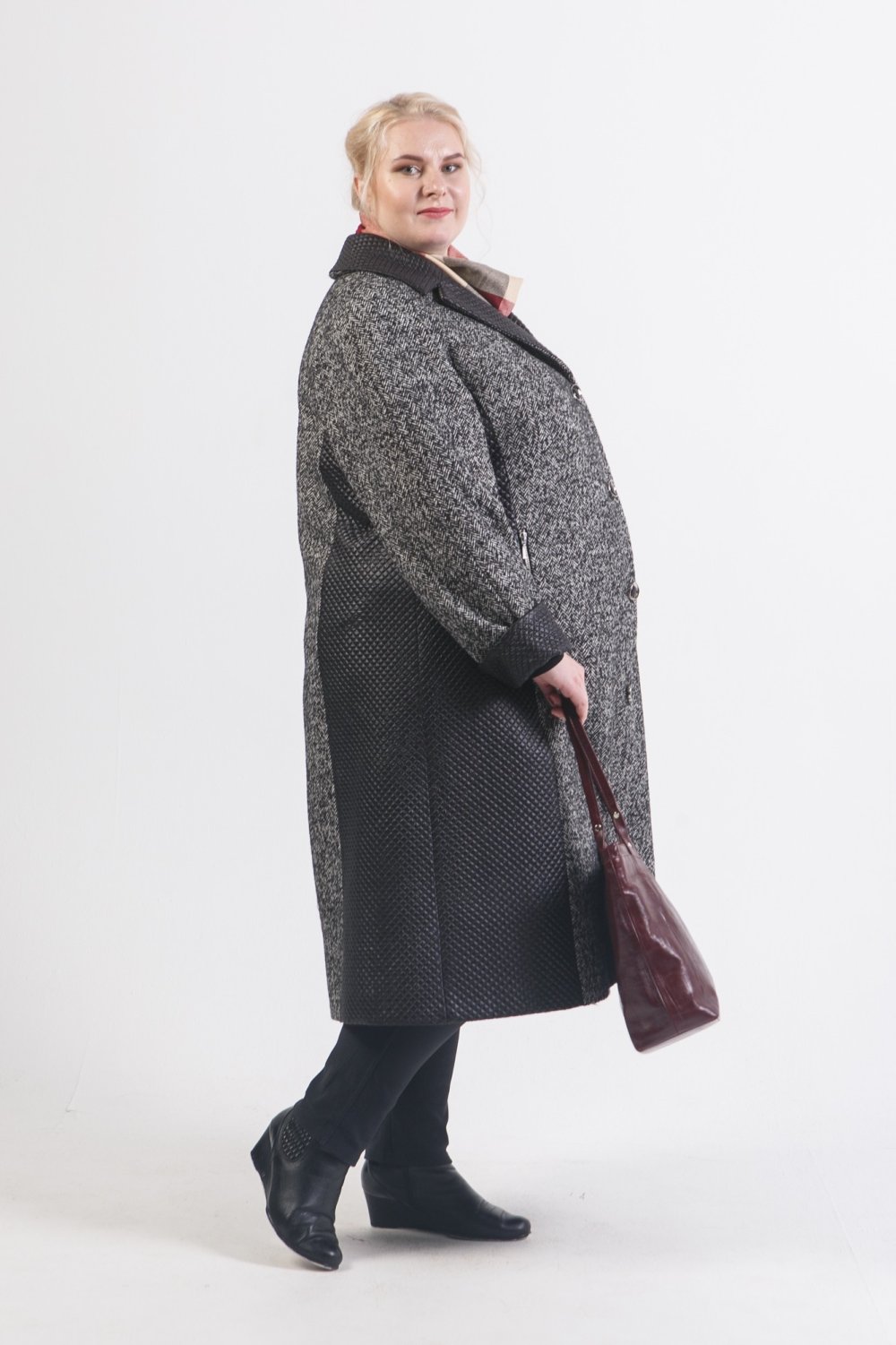 Комбинированное пальто