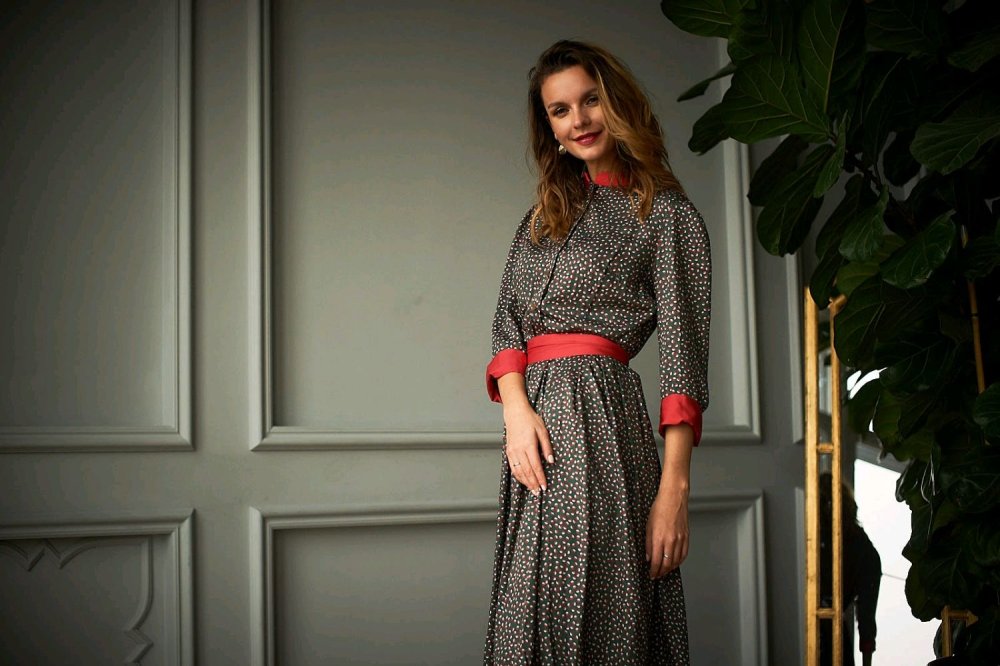 Шелковое платье рубашка