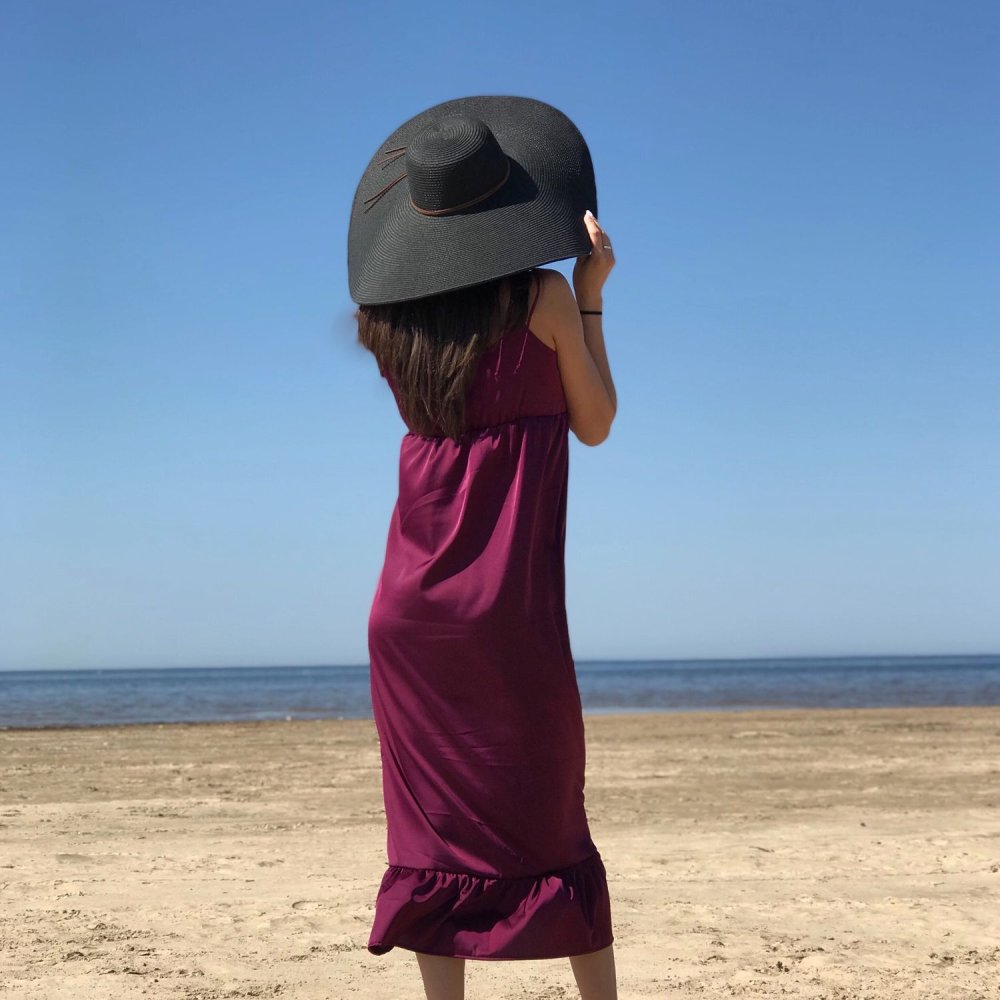 Красное платье рубашка с пышным рукавом