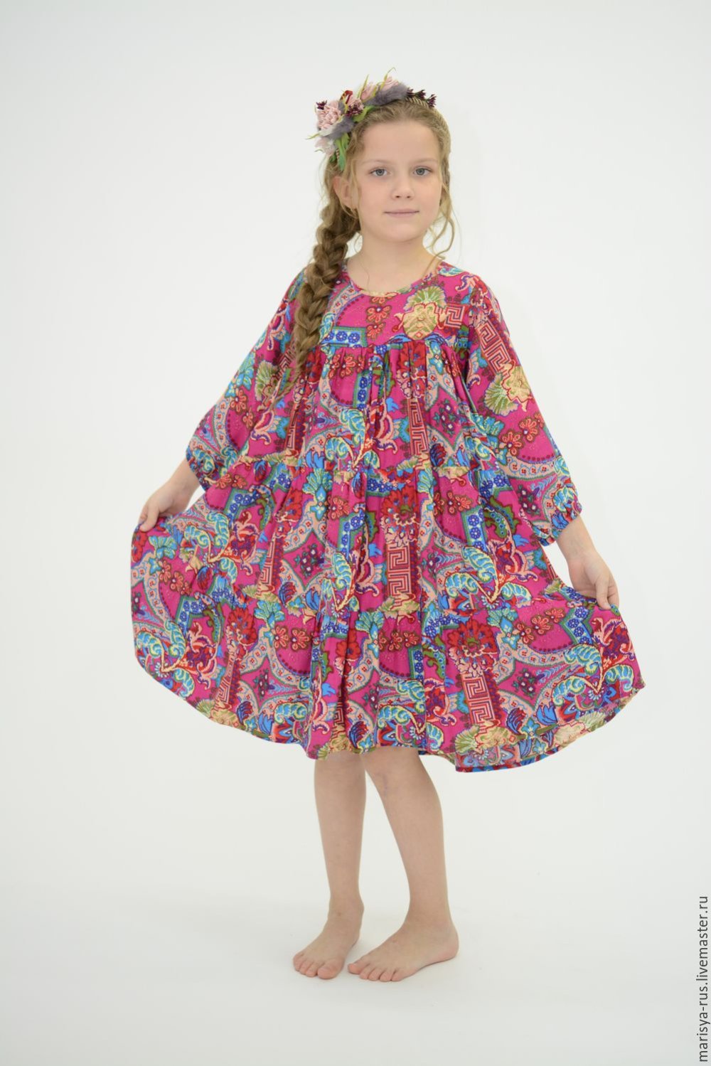 Платье из штапеля для девочки